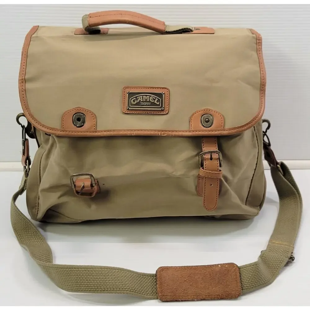 K) Rare Vintage Camel Trophy Adventure Canvas Messenger Postman Bag